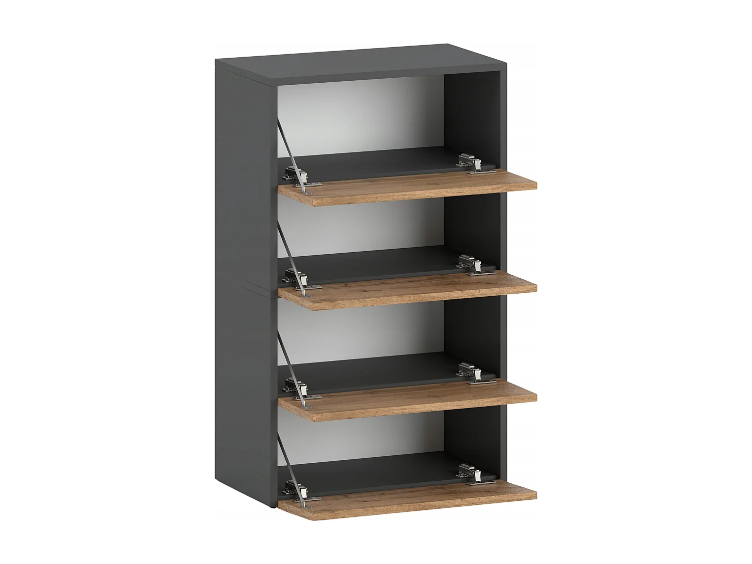 Meuble à Chaussures Gris Chêne Wotan 60x30x100cm- 10 paires – Étagère de Rangement Entrée Style Loft