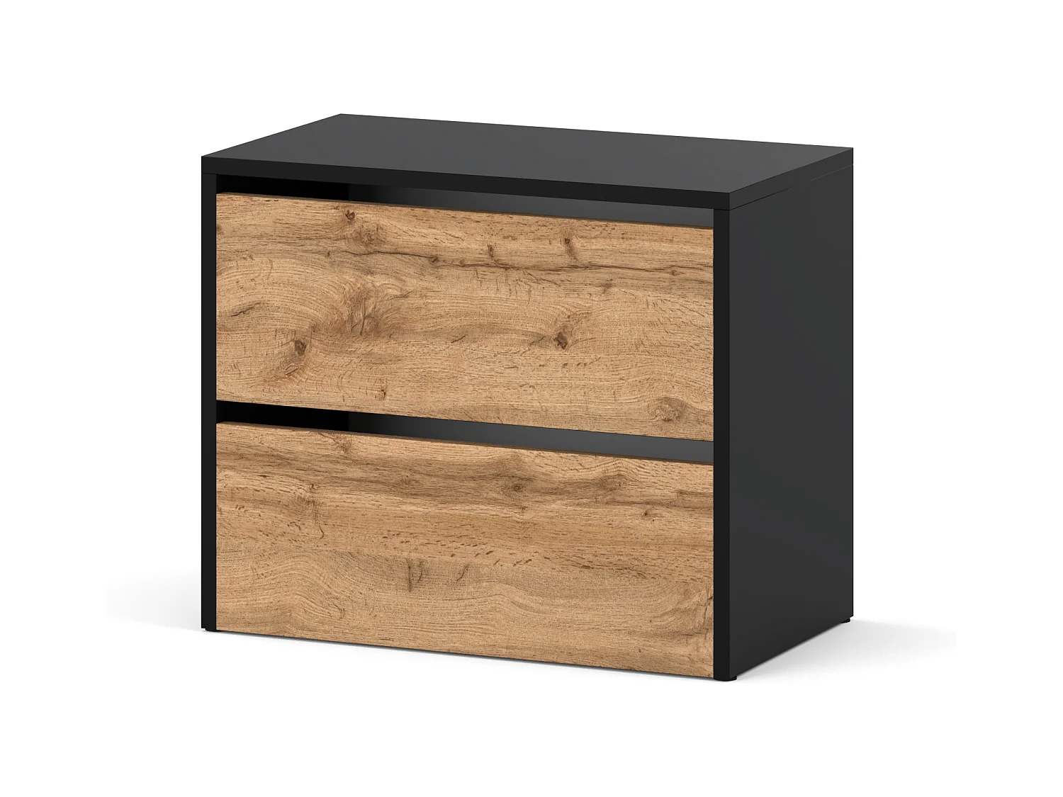 Meuble à Chaussures 60x36x50 cm Noir Chêne Wotan 5paires– Petit Rangement Étagère pour Entrée