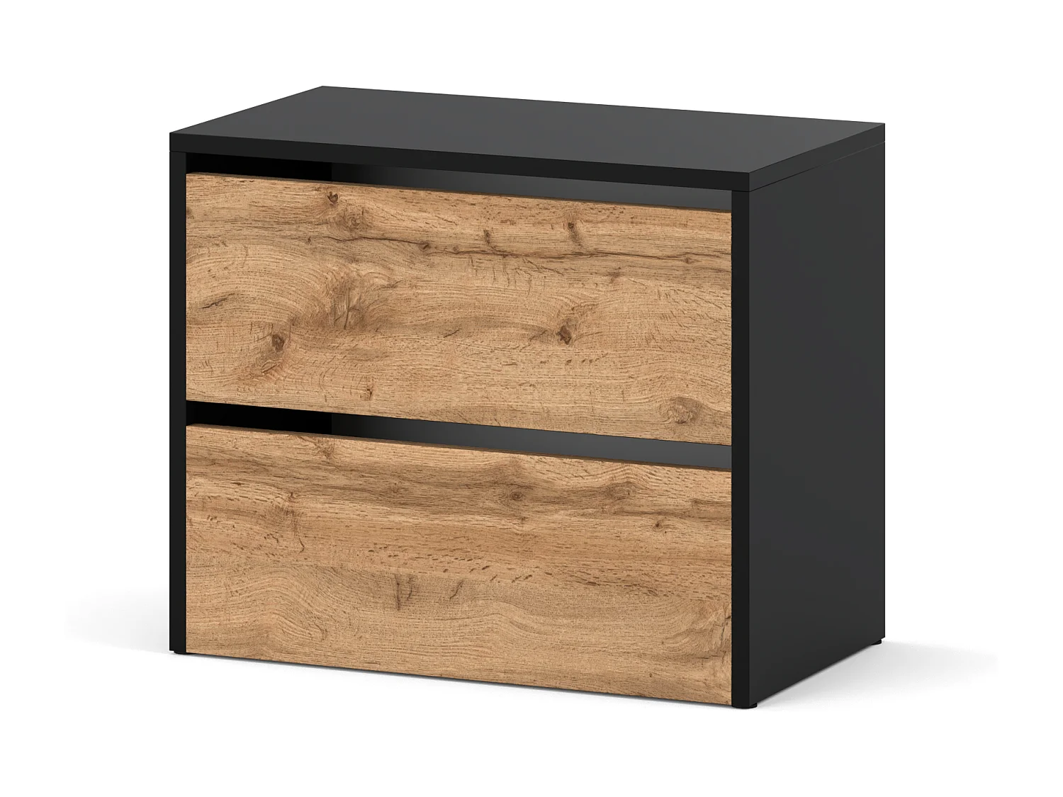 Meuble à Chaussures 60x36x50 cm Noir Chêne Wotan 5paires– Petit Rangement Étagère pour Entrée