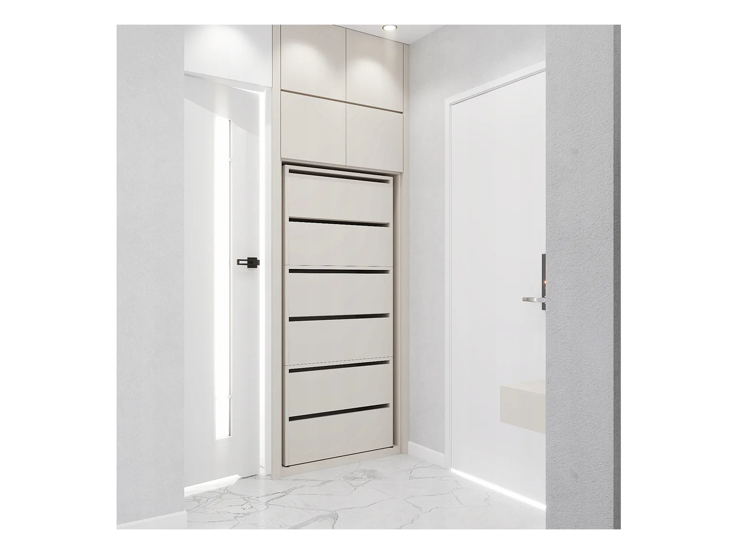 Meuble à Chaussures Étroit Cachemire 60x36x150cm 15paires – Étagère Rangement Entrée