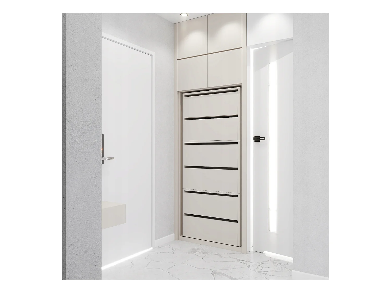 Meuble à Chaussures Étroit Cachemire 60x36x150cm 15paires – Étagère Rangement Entrée