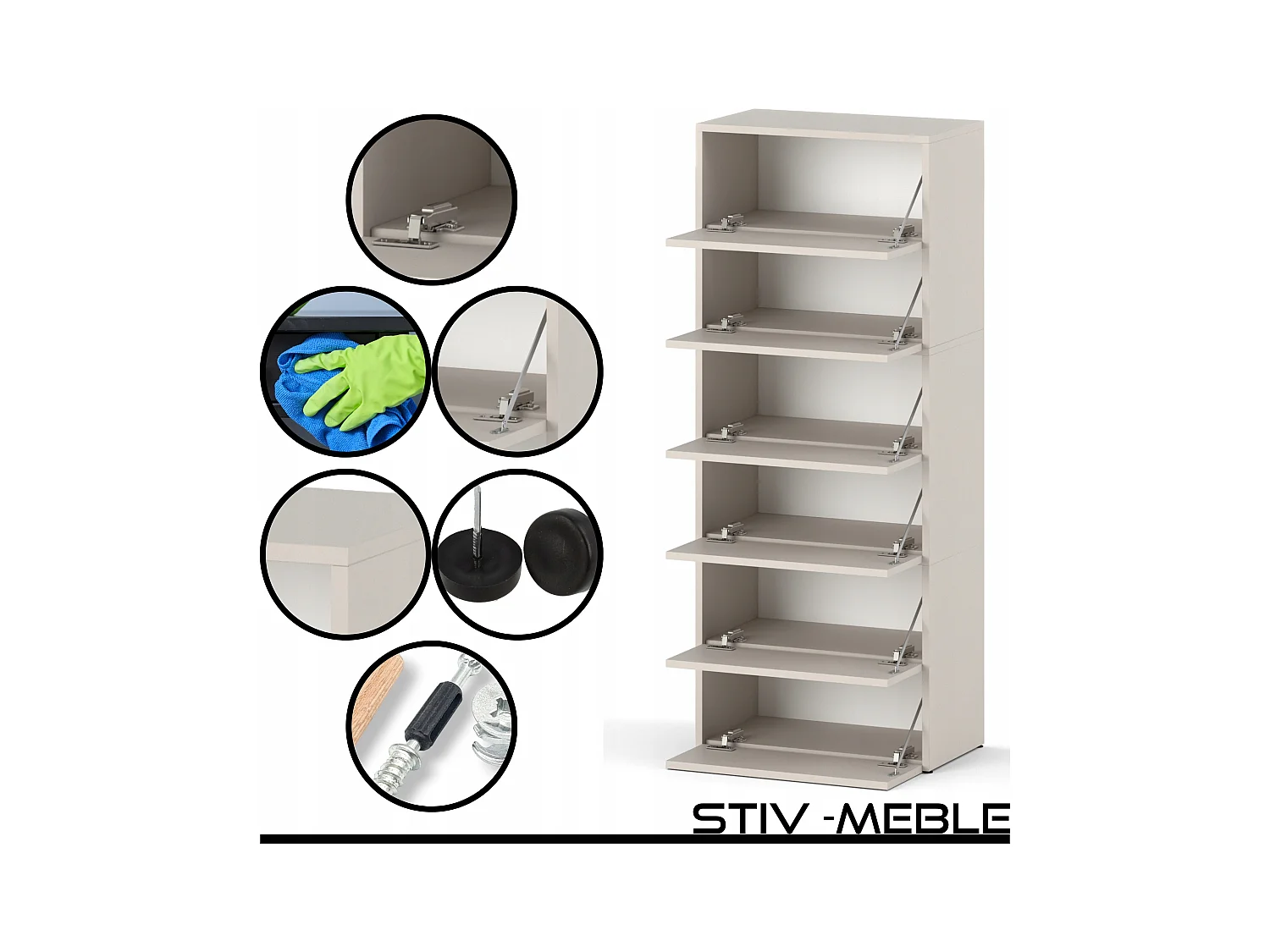 Meuble à Chaussures Étroit Cachemire 60x36x150cm 15paires – Étagère Rangement Entrée