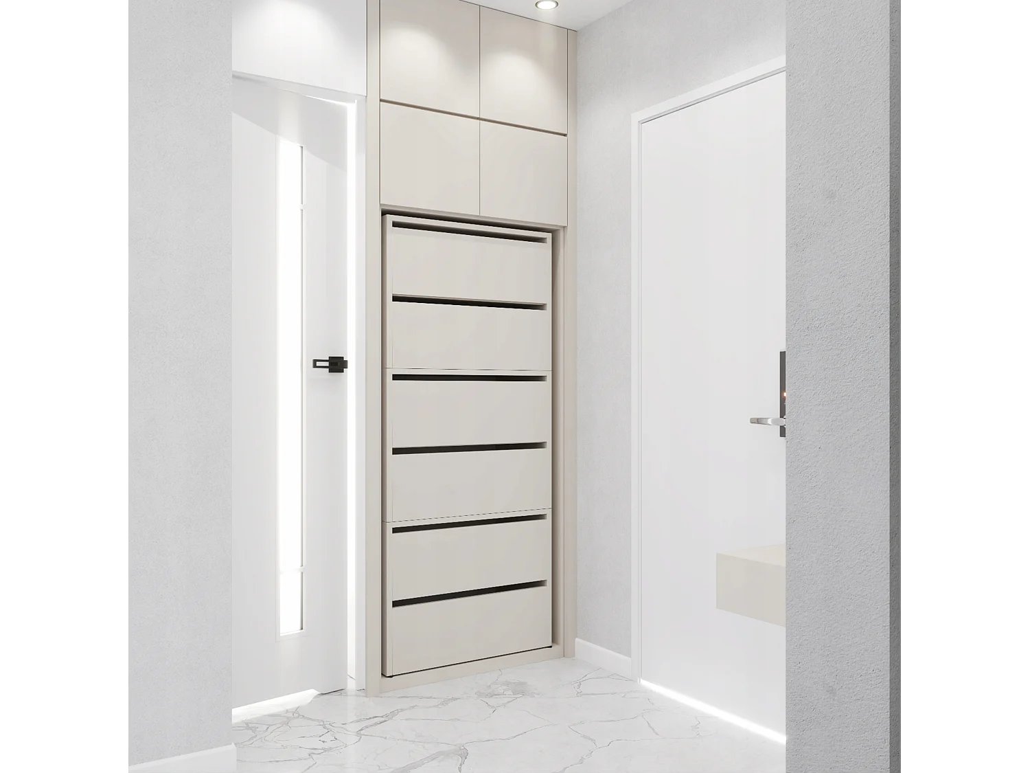 Meuble à Chaussures Étroit Cachemire 60x36x150cm 15paires – Étagère Rangement Entrée