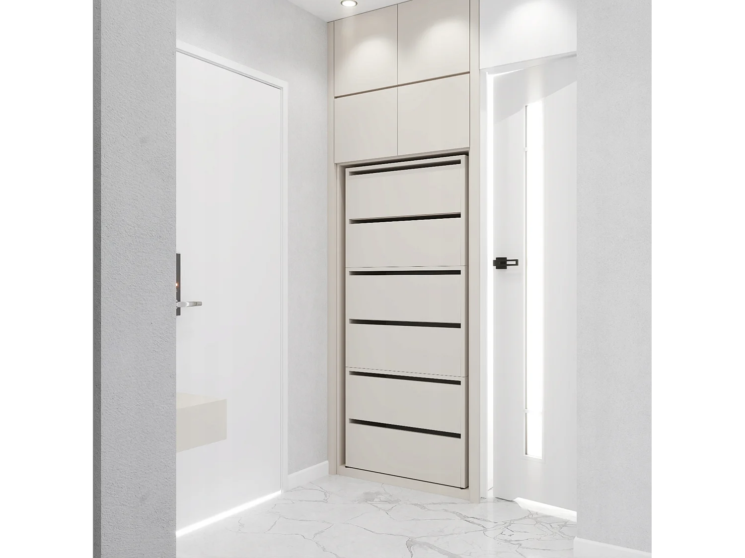 Meuble à Chaussures Étroit Cachemire 60x36x150cm 15paires – Étagère Rangement Entrée