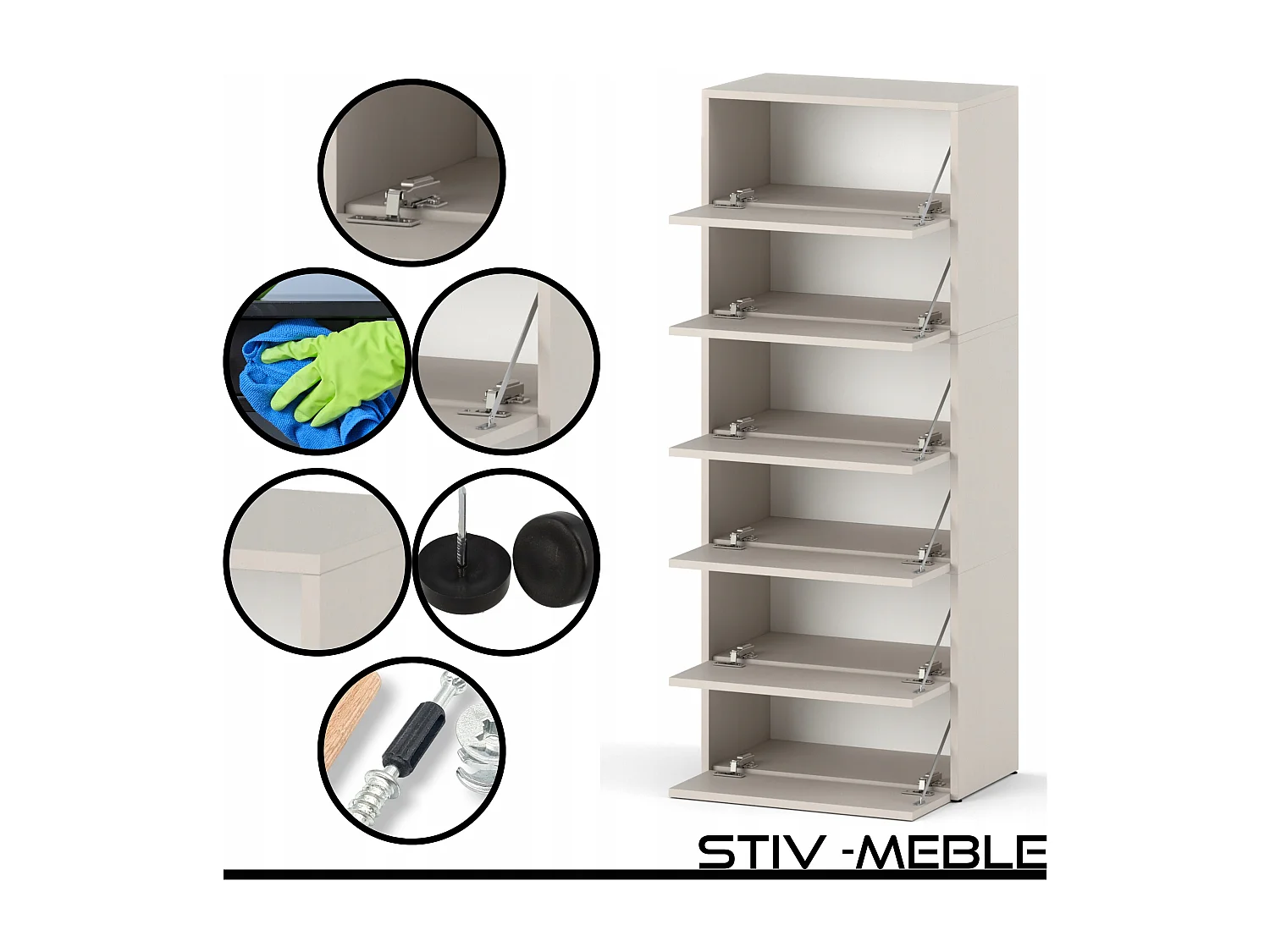 Meuble à Chaussures Étroit Cachemire 60x36x150cm 15paires – Étagère Rangement Entrée