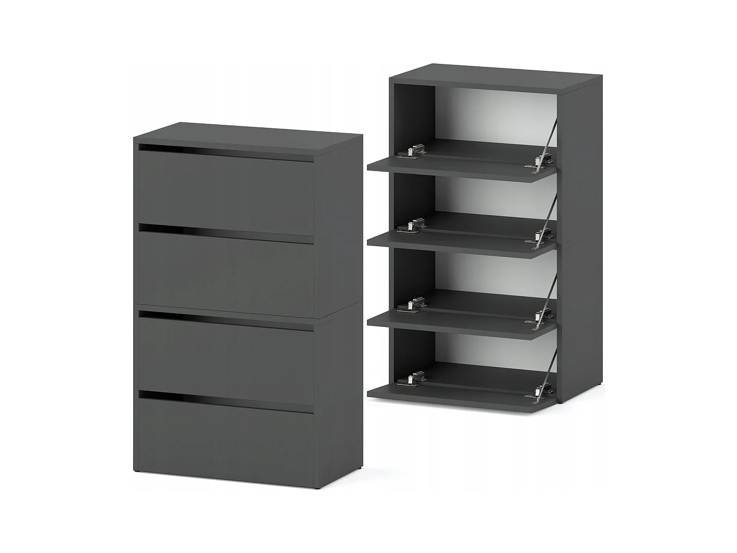 Meuble à Chaussures Gris 60x30x100cm -10 paires – Étagère de Rangement Entrée Style Loft