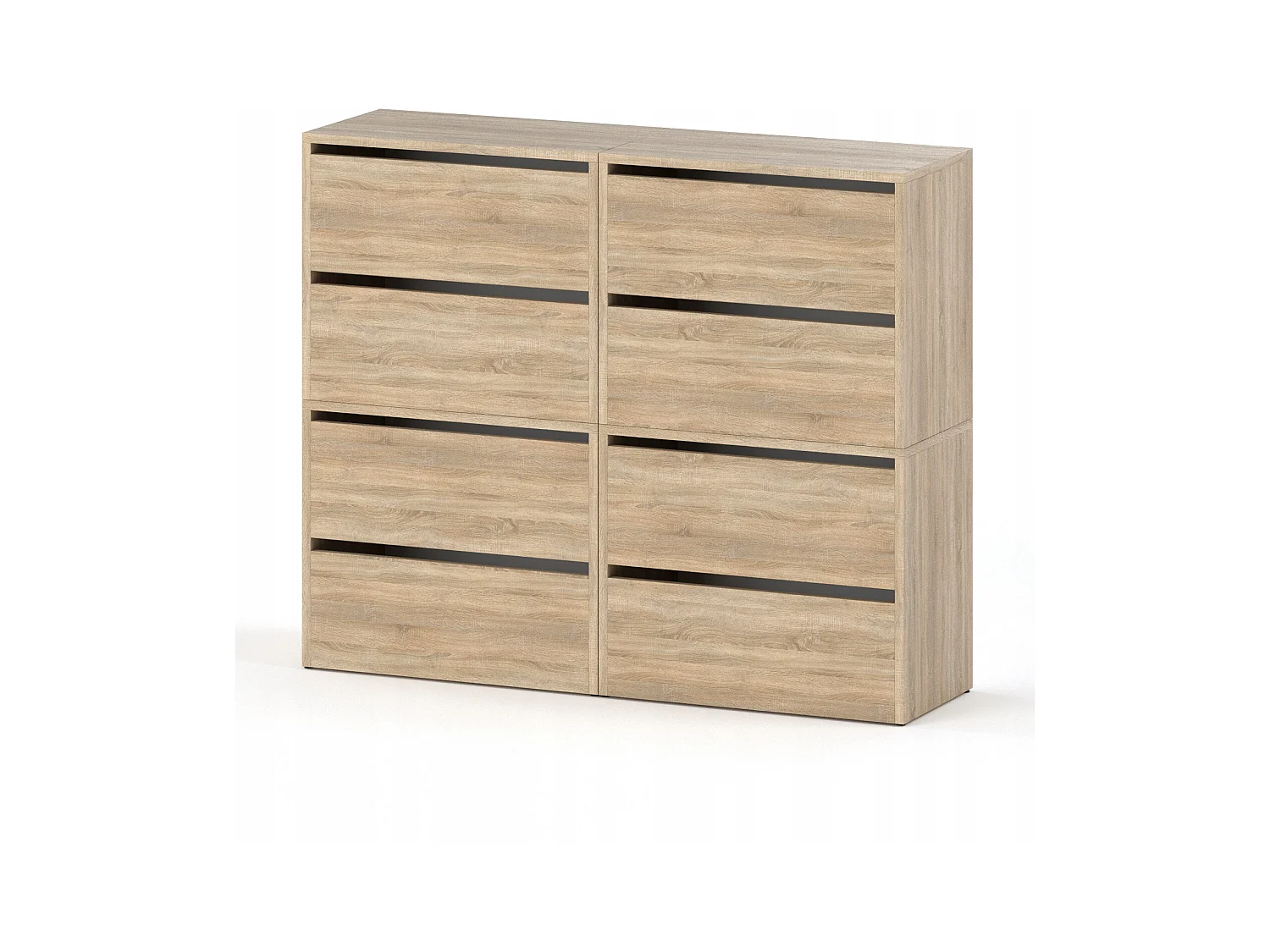 Grand Meuble à Chaussures 120x36x100 cm Chêne Sonoma 20paires– Haut Rangement Étagère pour Entrée