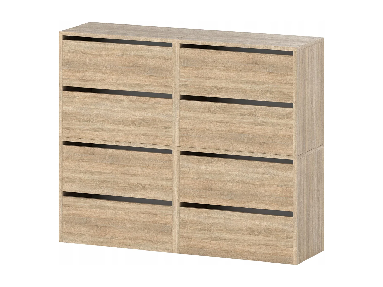 Grand Meuble à Chaussures 120x36x100 cm Chêne Sonoma 20paires– Haut Rangement Étagère pour Entrée