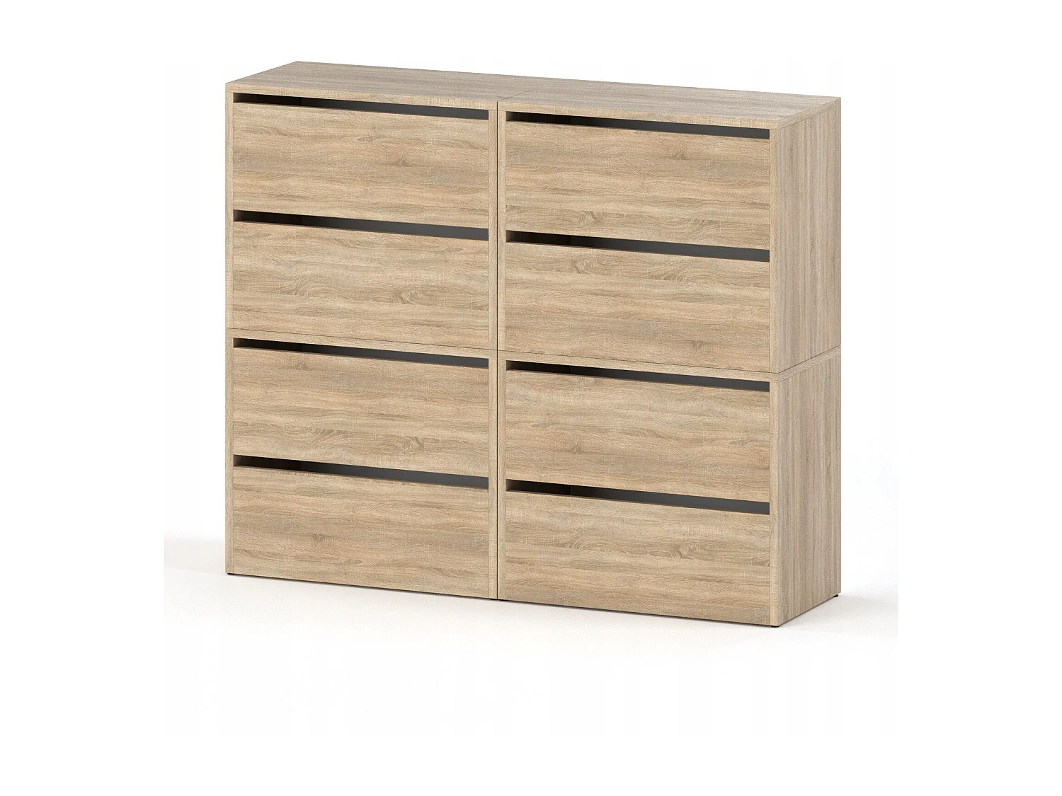 Grand Meuble à Chaussures 120x36x100 cm Chêne Sonoma 20paires– Haut Rangement Étagère pour Entrée