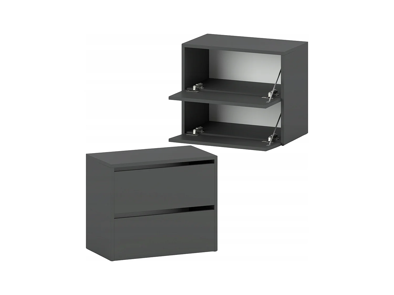 Meuble à Chaussures 60x36x50 cm Gris  5paires– Petit Rangement Étagère pour Entrée