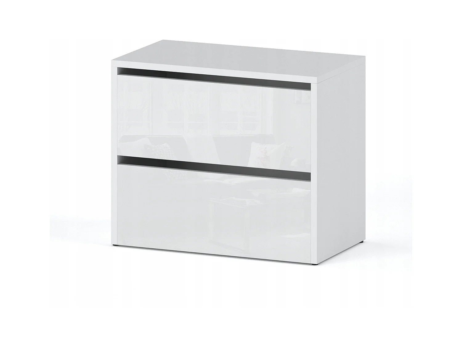 Meuble à Chaussures 60x36x50 cm Blanc Brillant  5paires– Petit Rangement Étagère pour Entrée