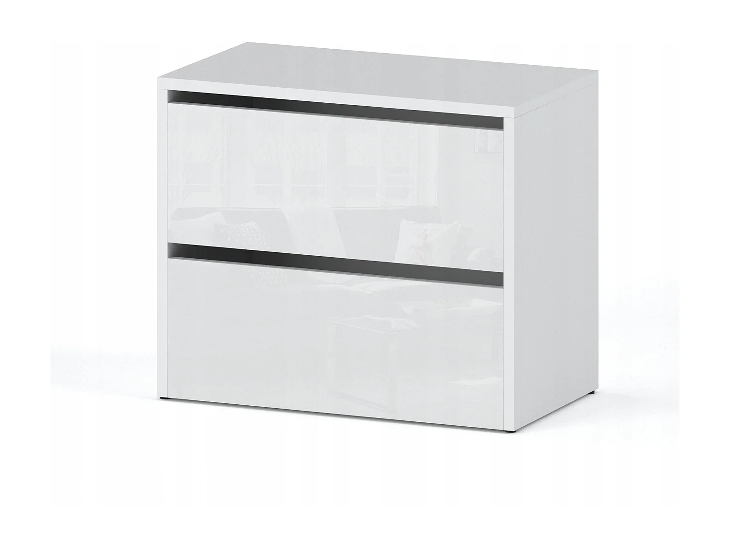 Meuble à Chaussures 60x36x50 cm Blanc Brillant  5paires– Petit Rangement Étagère pour Entrée