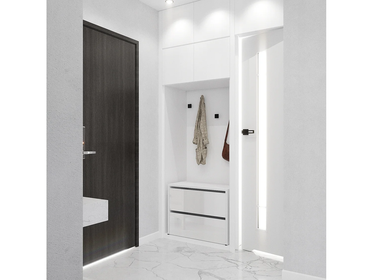 Schoenenkast 60x36x50 cm Hoogglans Wit 5 paar – Klein Opbergrek voor de Hal