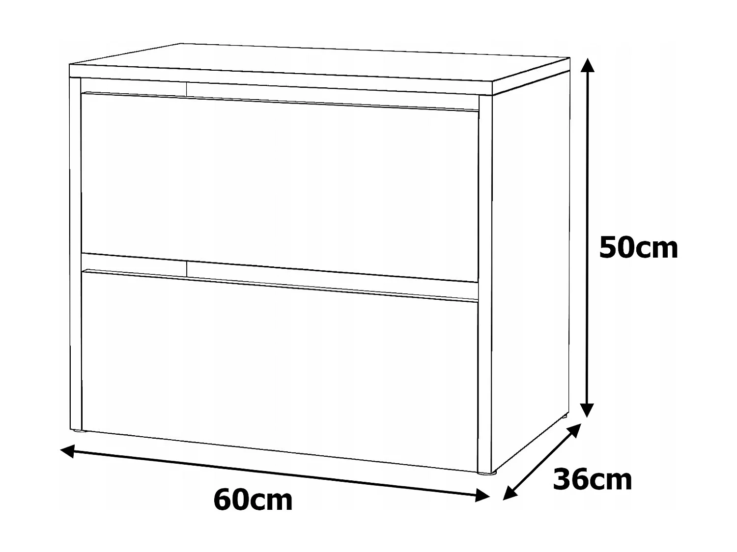 Meuble à Chaussures 60x36x50 cm Gris Chêne Wotan 5paires– Petit Rangement Étagère pour Entrée