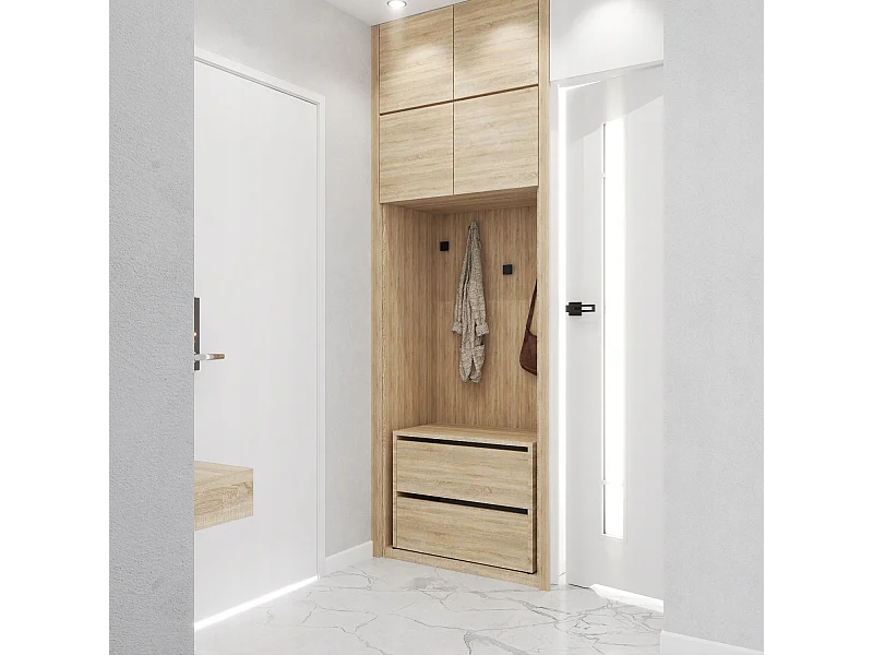 Meuble à Chaussures 60x36x50 cm Chêne Sonoma 5paires– Petit Rangement Étagère pour Entrée