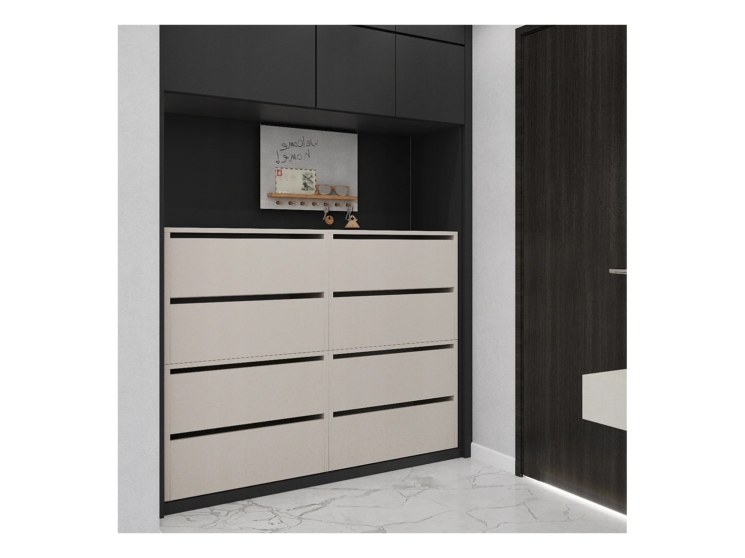 Grand Meuble à Chaussures 120x36x100cm-20paires  Cachemire – Haut Rangement Étagère pour Entrée