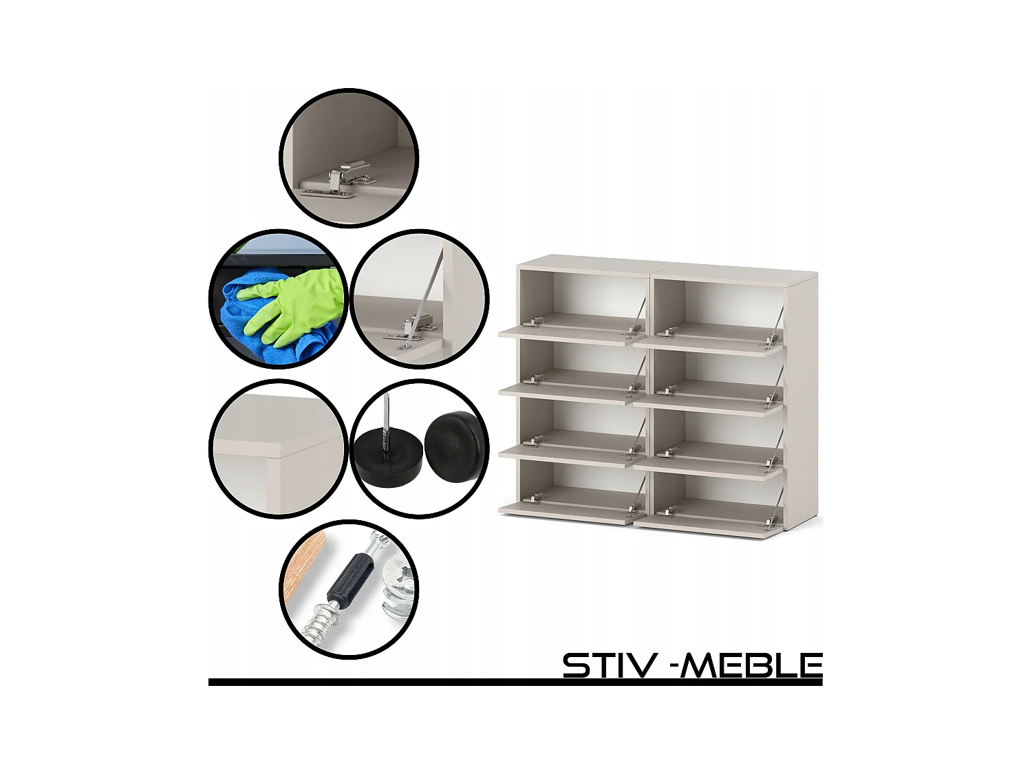 Grand Meuble à Chaussures 120x36x100cm-20paires  Cachemire – Haut Rangement Étagère pour Entrée