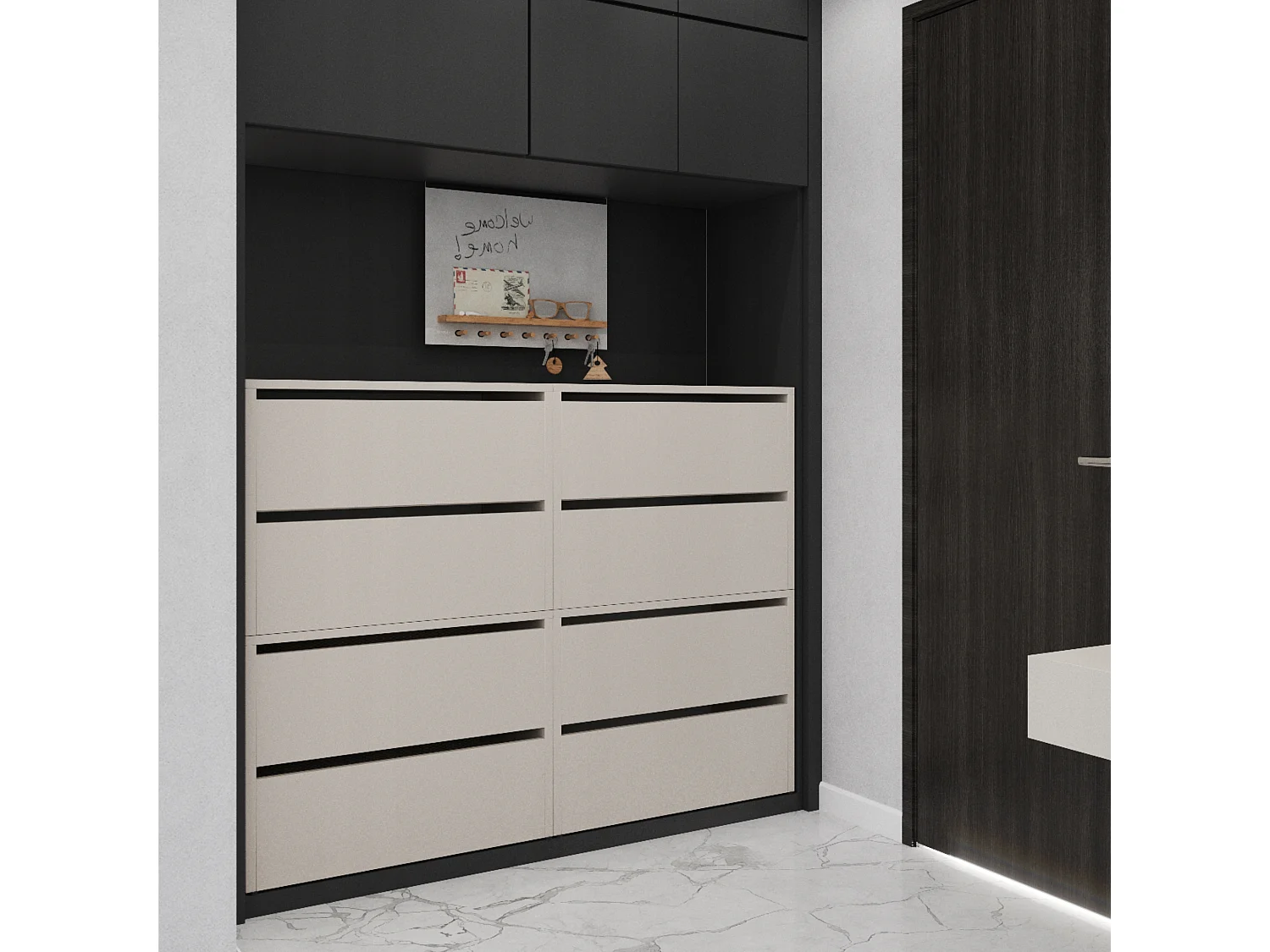 Grand Meuble à Chaussures 120x36x100cm-20paires  Cachemire – Haut Rangement Étagère pour Entrée