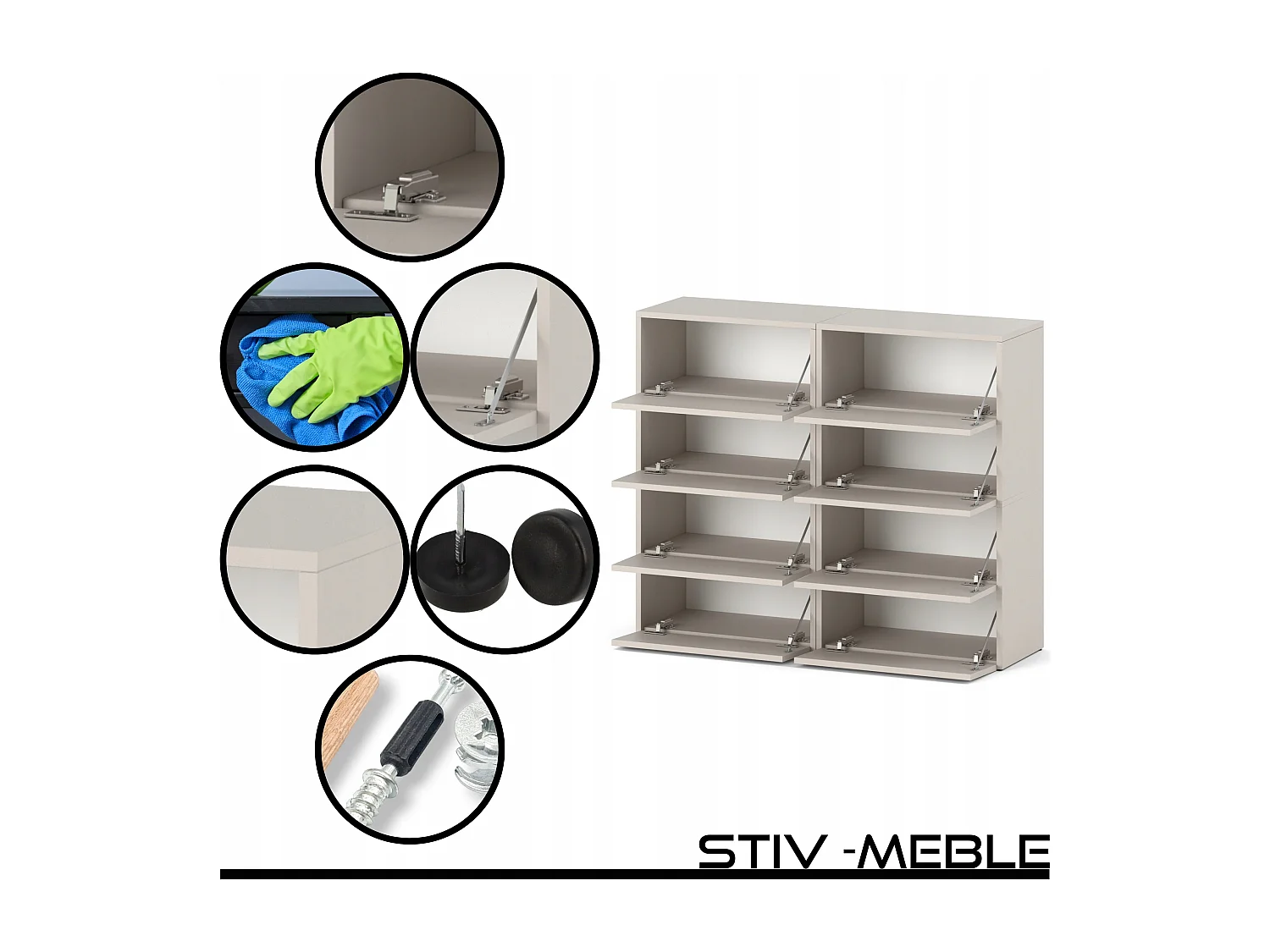 Grand Meuble à Chaussures 120x36x100cm-20paires  Cachemire – Haut Rangement Étagère pour Entrée