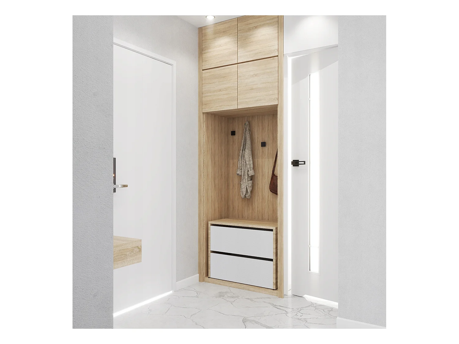 Meuble à Chaussures 60x36x50 cm Chêne Sonoma+ Blanc 5paires– Petit Rangement Étagère pour Entrée