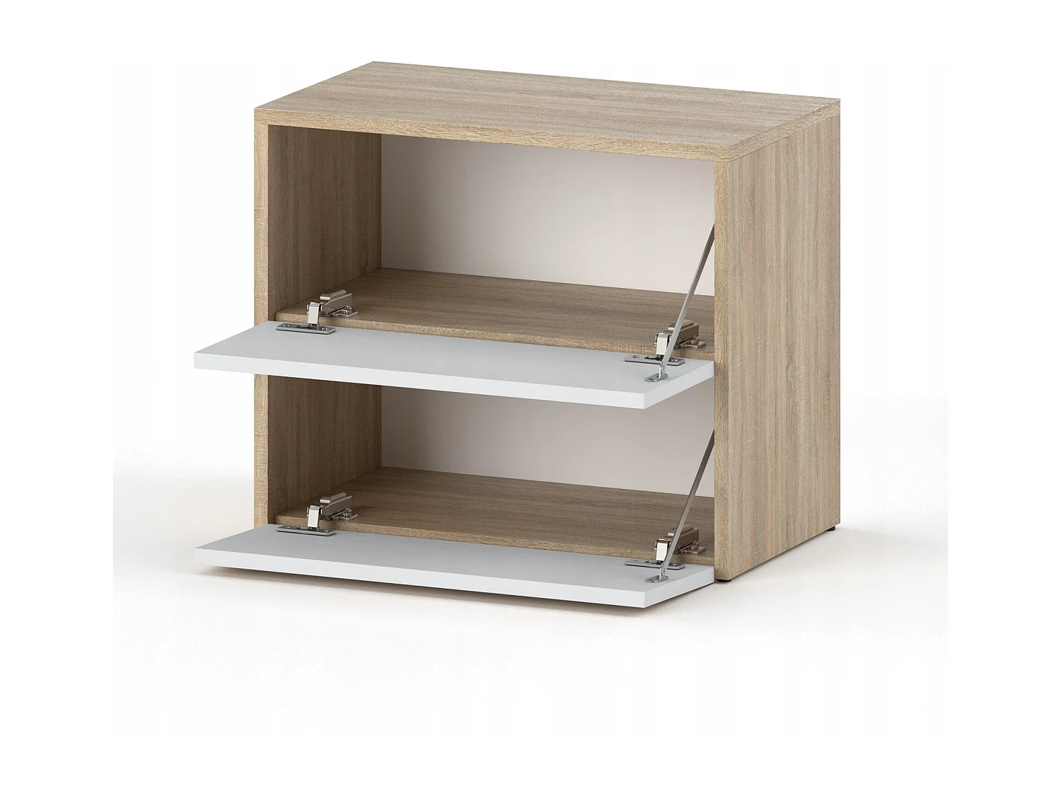 Meuble à Chaussures 60x36x50 cm Chêne Sonoma+ Blanc 5paires– Petit Rangement Étagère pour Entrée