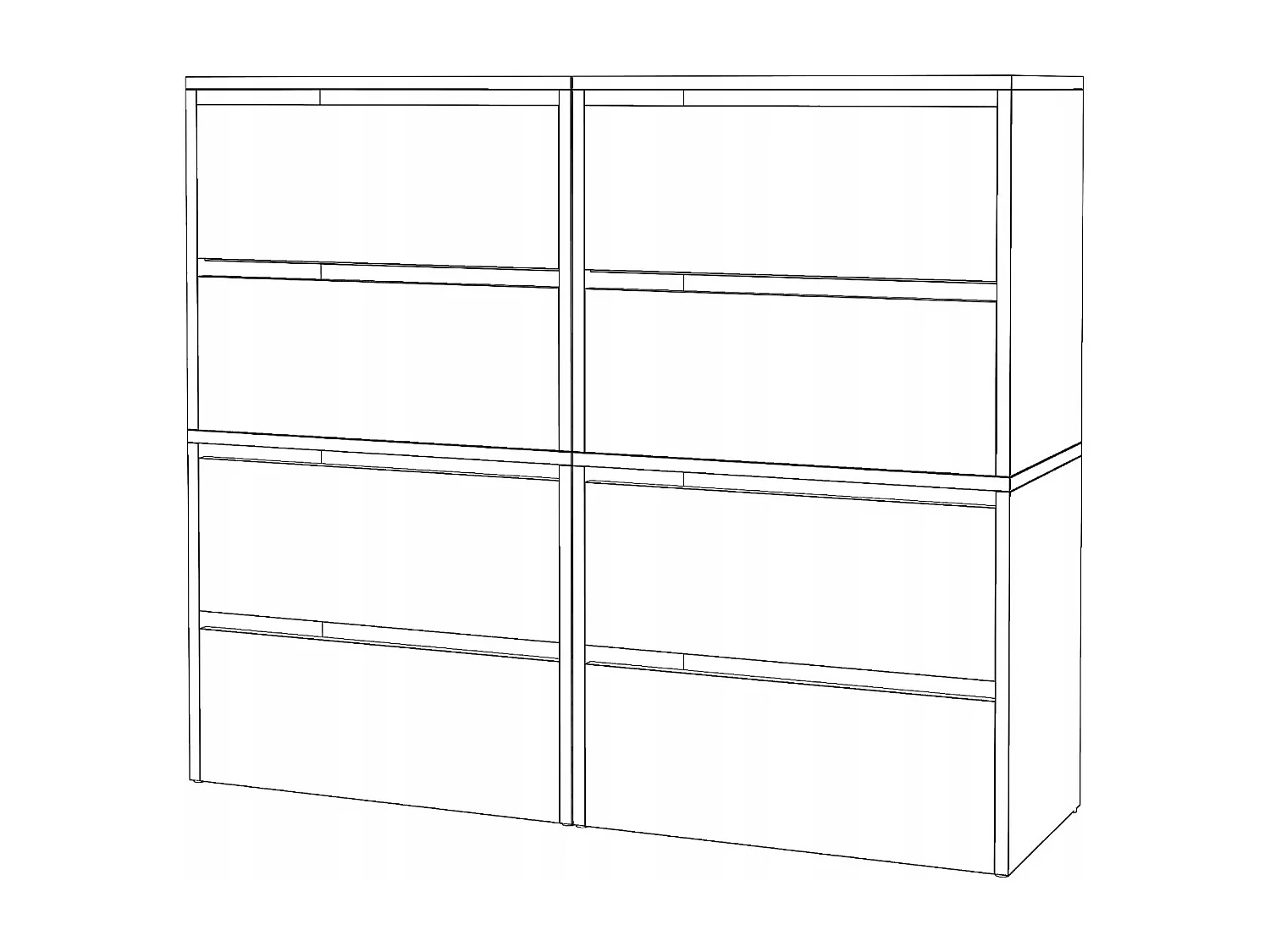 Grand Meuble à Chaussures 120x36x100 cm Gris + Chêne Wotan 20paires– Haut Rangement Étagère pour Entrée