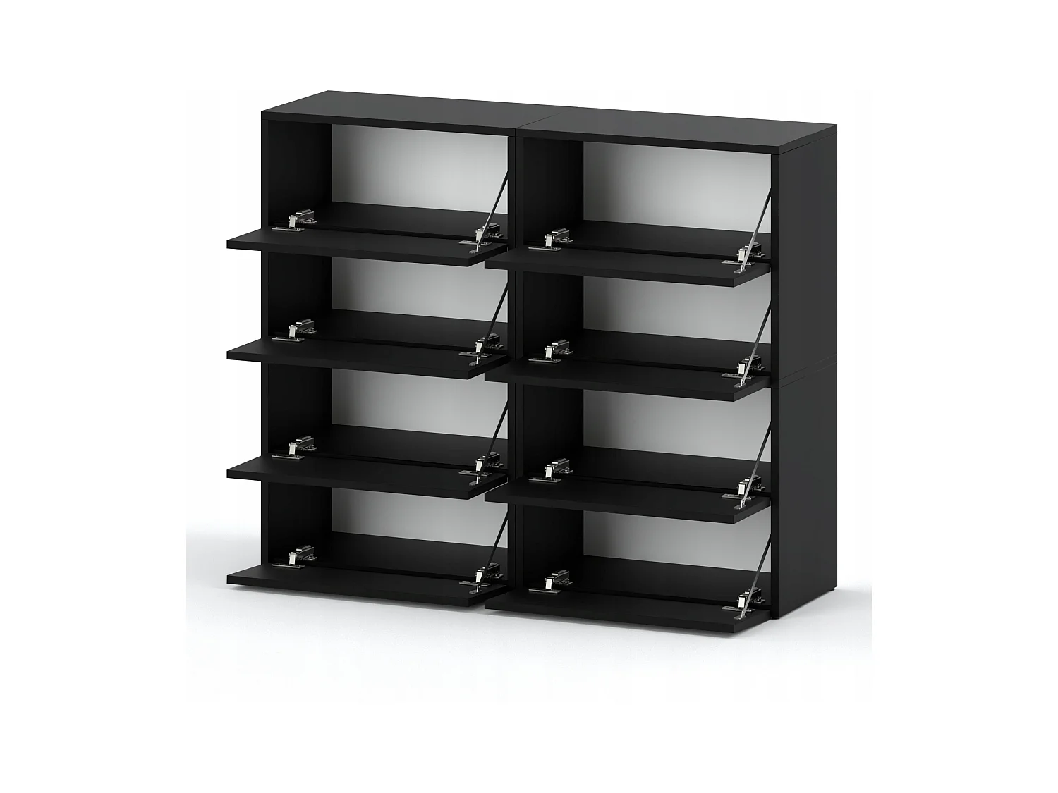 Grand Meuble à Chaussures 120x36x100 cm Noir 20paires– Haut Rangement Étagère pour Entrée