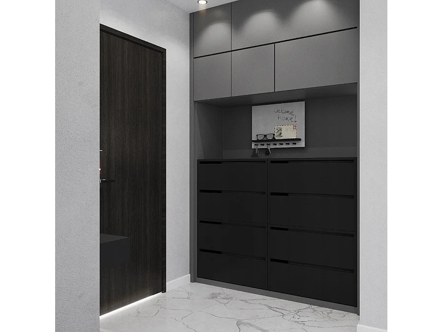 Grand Meuble à Chaussures 120x36x100 cm Noir 20paires– Haut Rangement Étagère pour Entrée