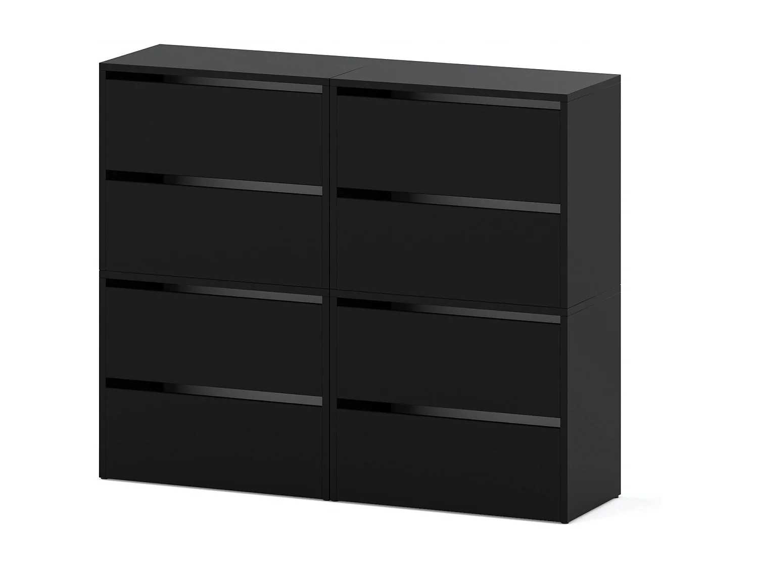 Grand Meuble à Chaussures 120x36x100 cm Noir 20paires– Haut Rangement Étagère pour Entrée