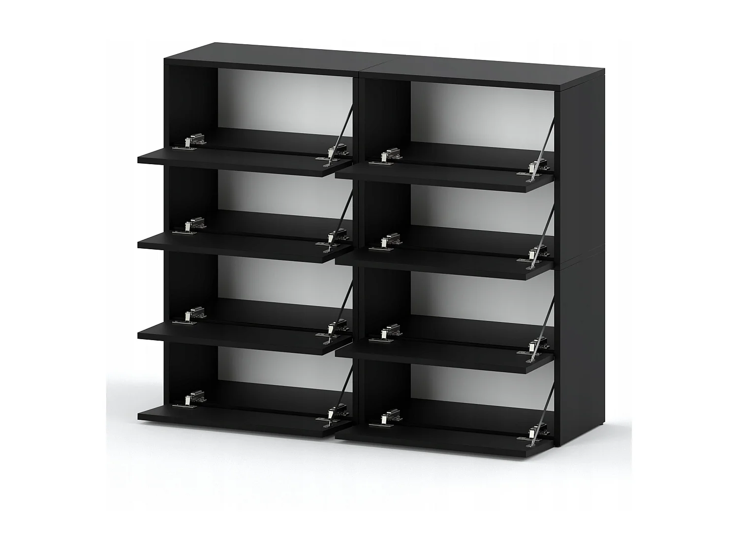 Grand Meuble à Chaussures 120x36x100 cm Noir 20paires– Haut Rangement Étagère pour Entrée