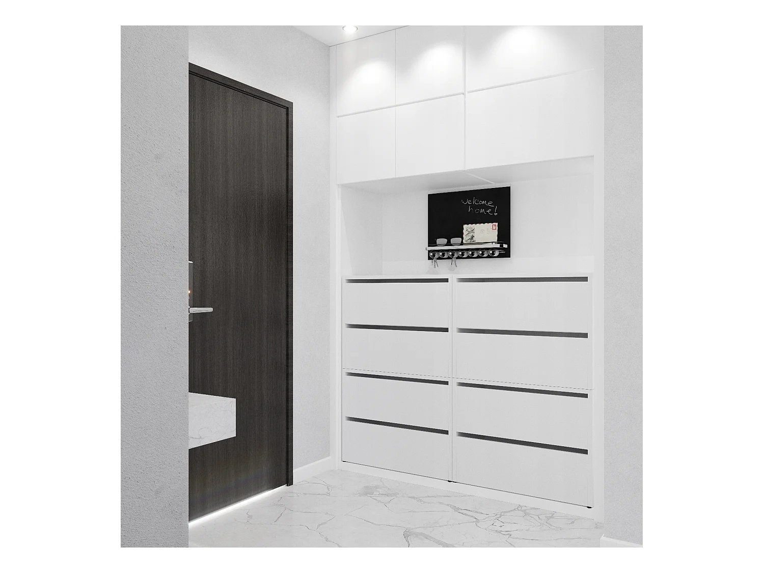 Grand Meuble à Chaussures 120x36x100 cm Blanc Mat  20paires– Haut Rangement Étagère pour Entrée