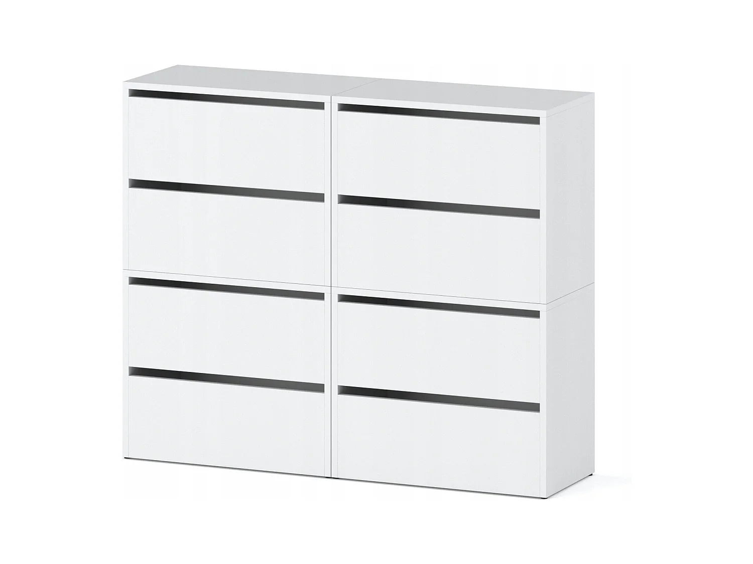 Grand Meuble à Chaussures 120x36x100 cm Blanc Mat  20paires– Haut Rangement Étagère pour Entrée