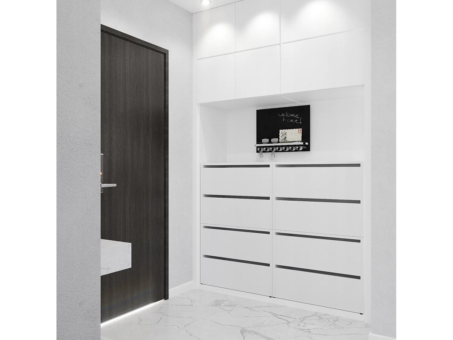 Grand Meuble à Chaussures 120x36x100 cm Blanc Mat  20paires– Haut Rangement Étagère pour Entrée