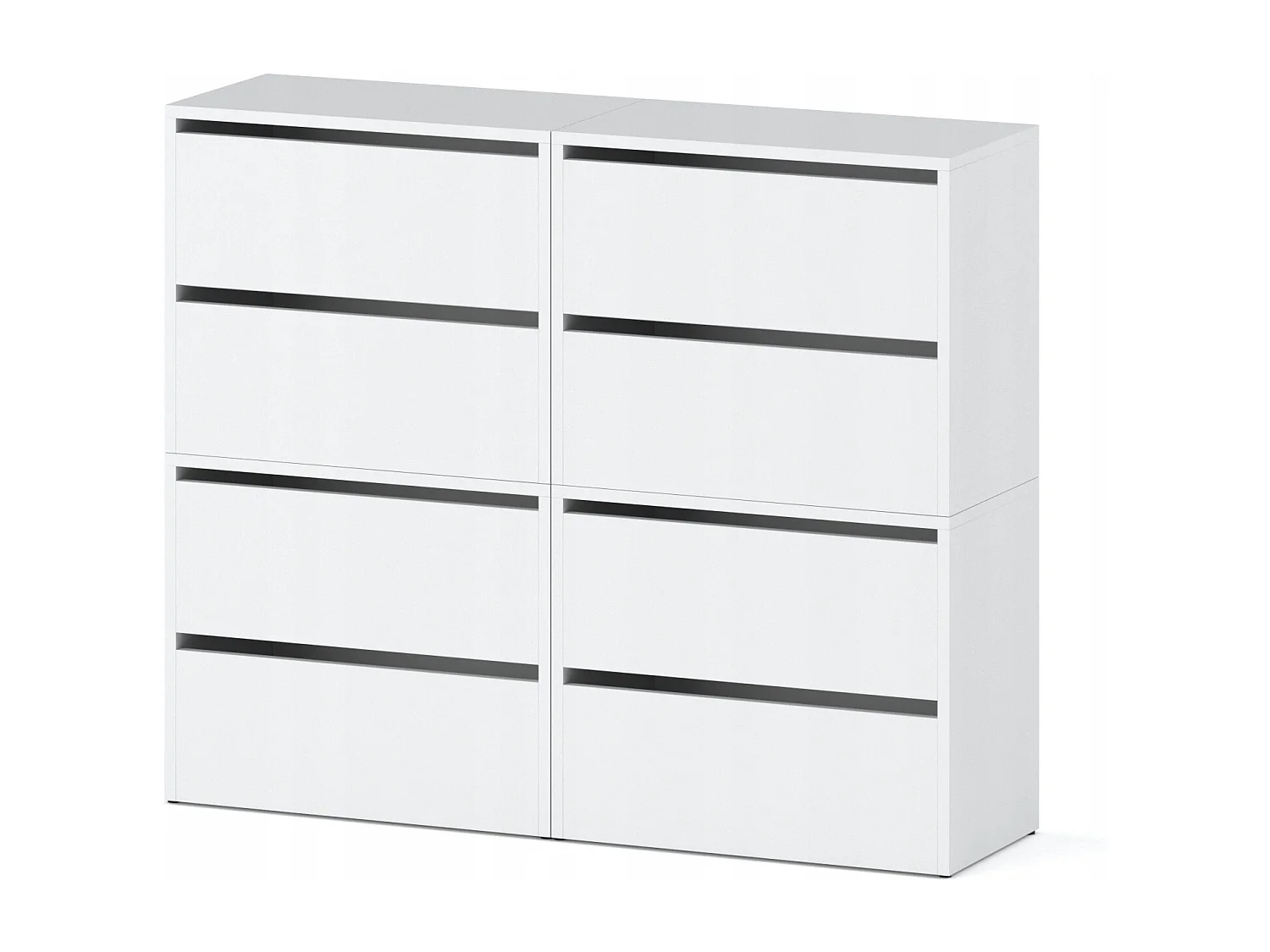 Grand Meuble à Chaussures 120x36x100 cm Blanc Mat  20paires– Haut Rangement Étagère pour Entrée