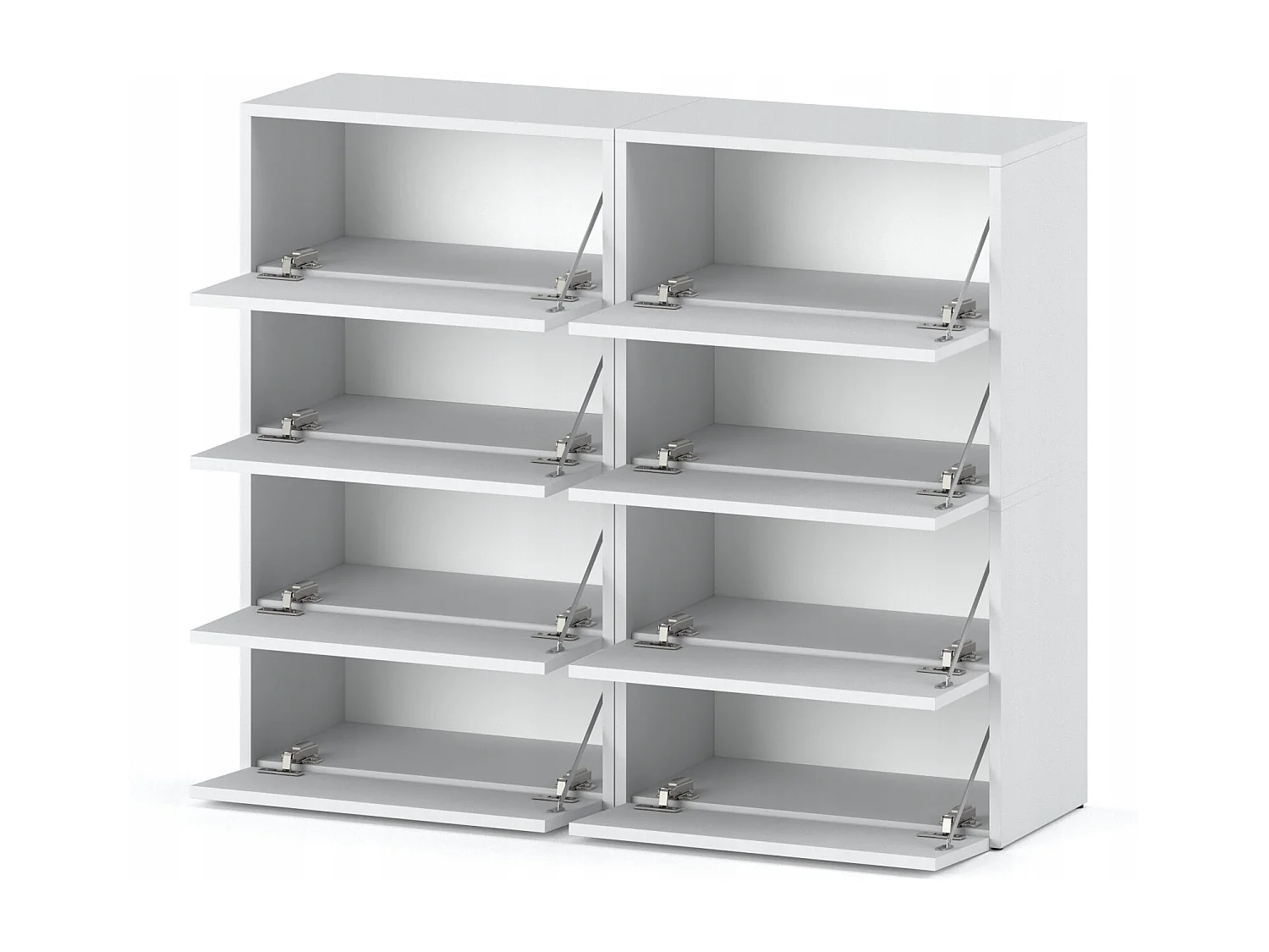 Grand Meuble à Chaussures 120x36x100 cm Blanc Mat  20paires– Haut Rangement Étagère pour Entrée