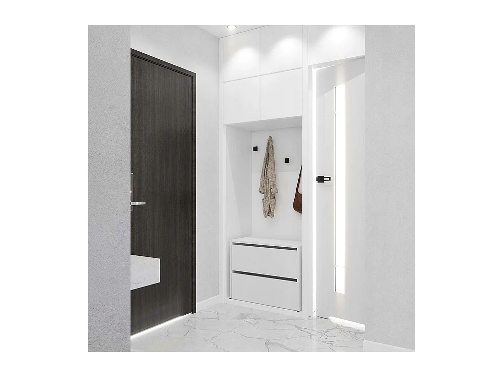 Meuble à Chaussures 60x36x50 cm Blanc 5paires– Petit Rangement Étagère pour Entrée