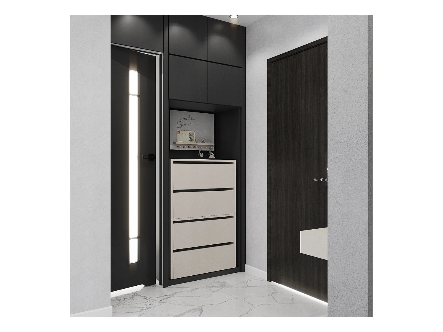 Meuble à Chaussures Étroit Cachemire 60x30x100cm – 10 paires Étagère Rangement Entrée