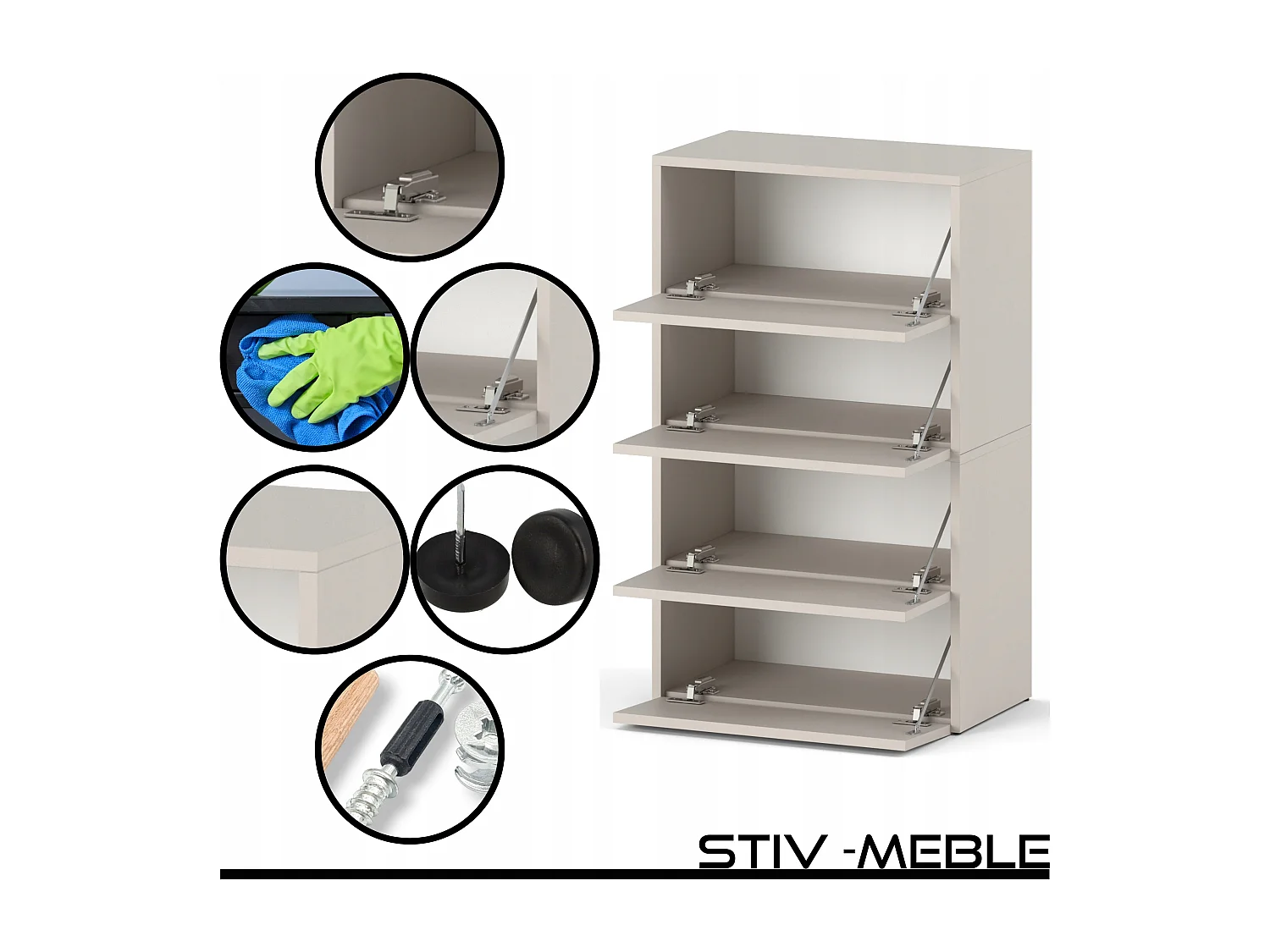 Meuble à Chaussures Étroit Cachemire 60x30x100cm – 10 paires Étagère Rangement Entrée