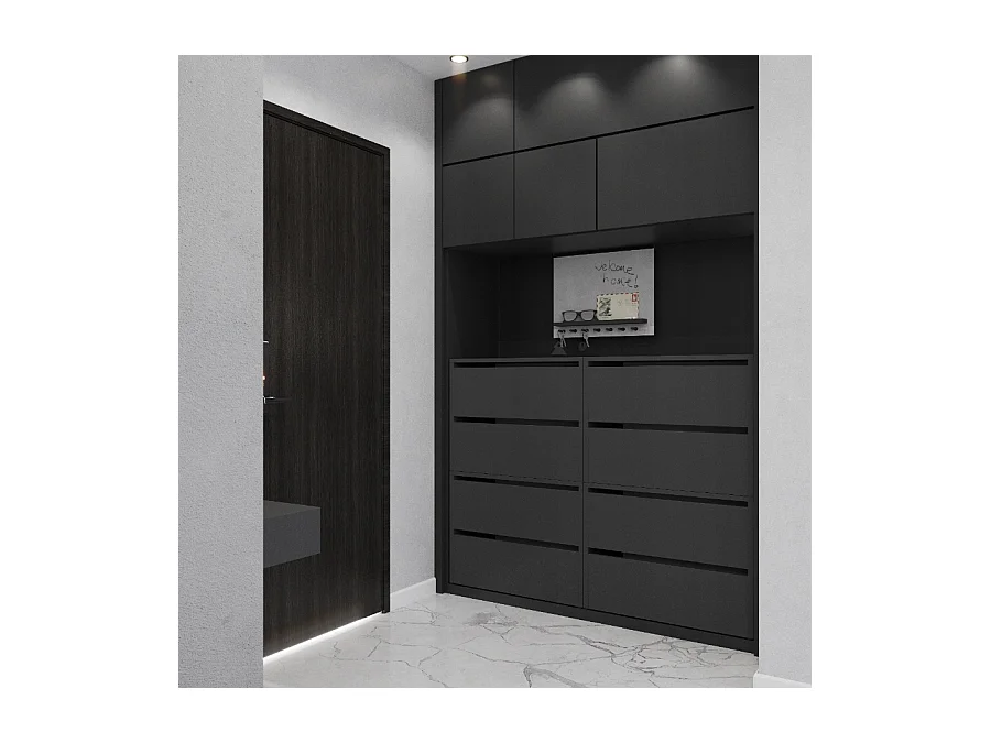 Grand Meuble à Chaussures 120x36x100 cm Gris  20paires– Haut Rangement Étagère pour Entrée