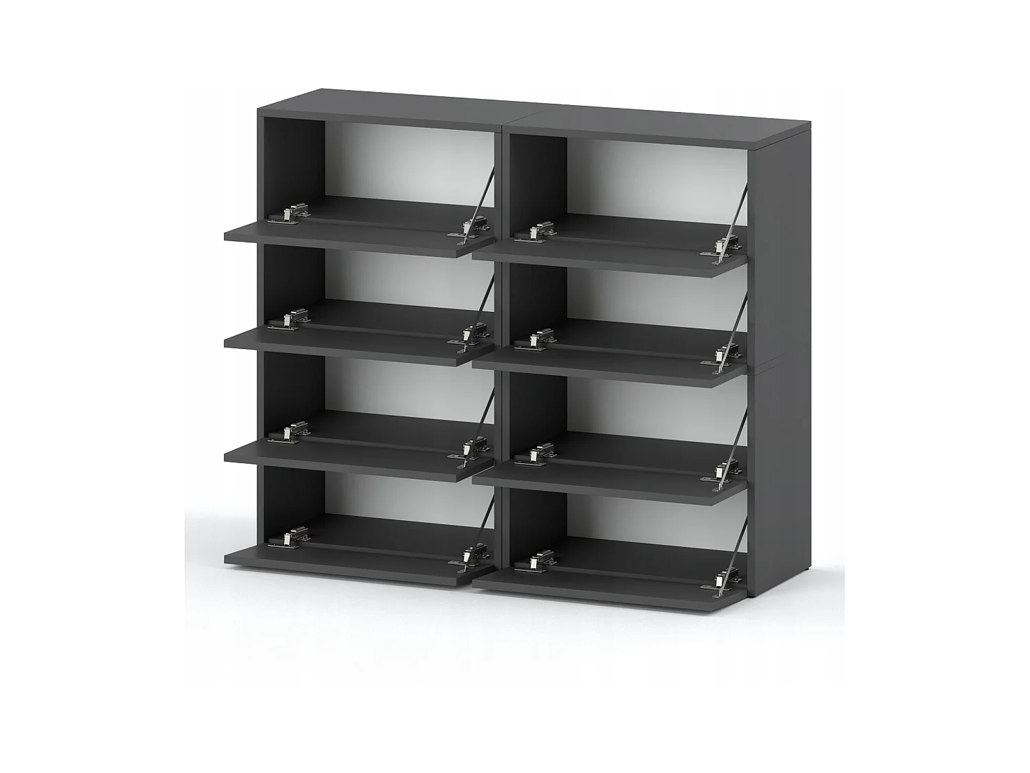 Grand Meuble à Chaussures 120x36x100 cm Gris  20paires– Haut Rangement Étagère pour Entrée