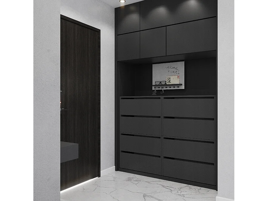 Grand Meuble à Chaussures 120x36x100 cm Gris  20paires– Haut Rangement Étagère pour Entrée