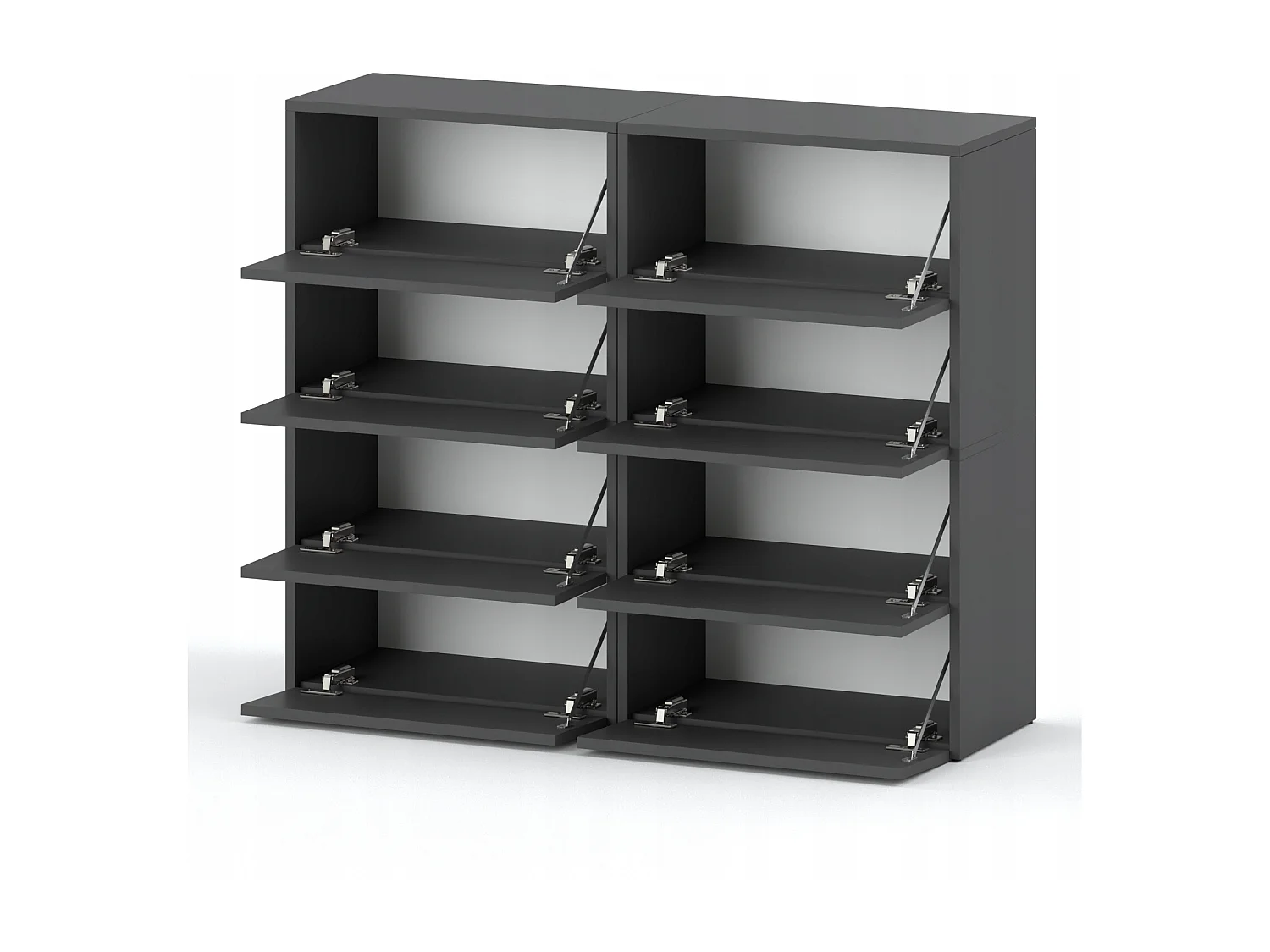 Grand Meuble à Chaussures 120x36x100 cm Gris  20paires– Haut Rangement Étagère pour Entrée