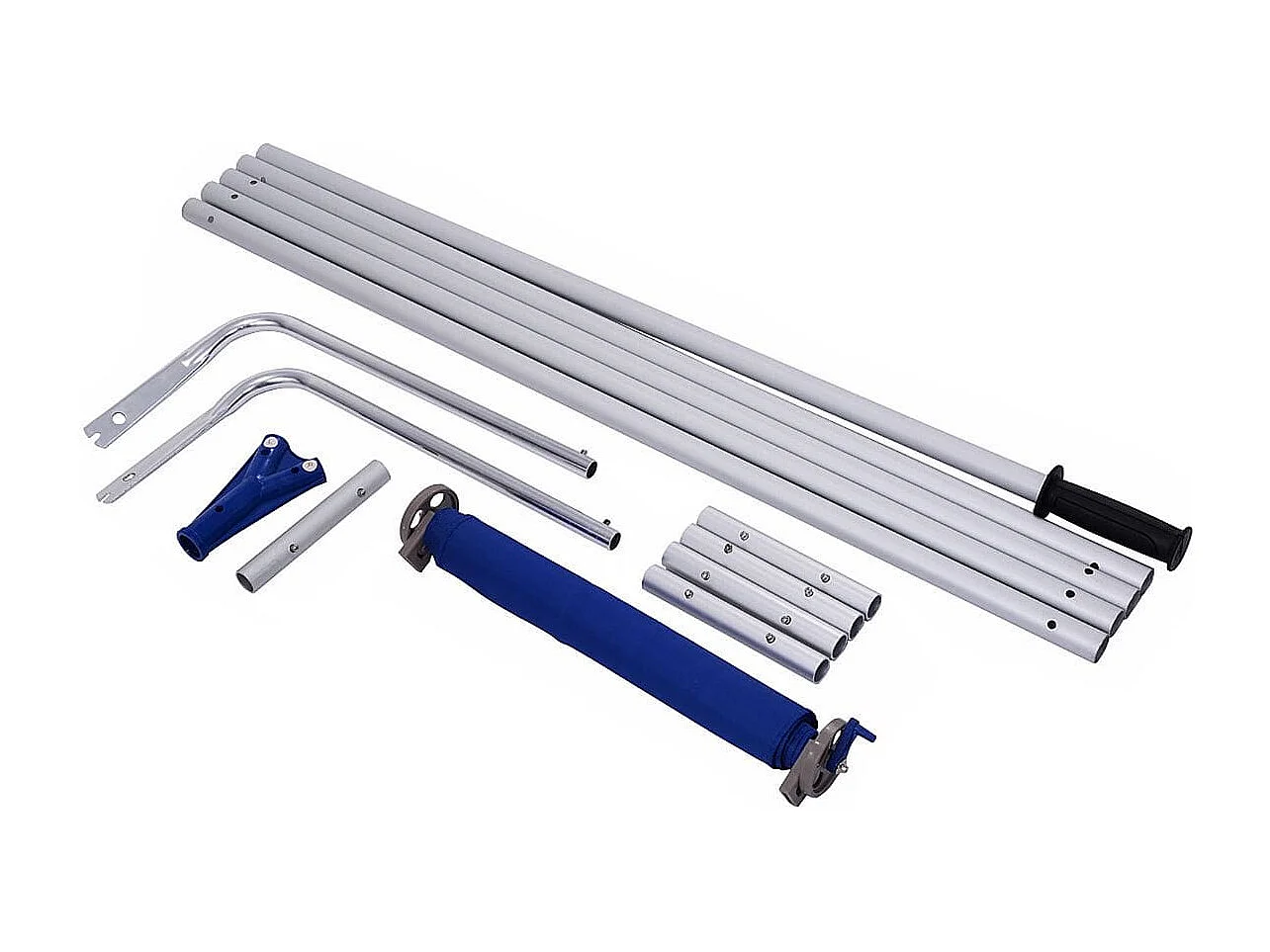 Râteau à Neige Télescopique pour Toit 180-661 cm Déneigement de Toit en Aluminium avec 2 Roues Coupe Large et Poignée Antidérapants Réglable