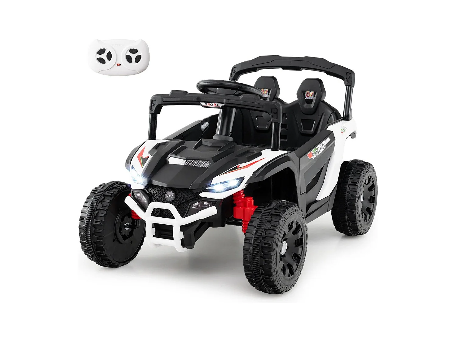 Bambini 12V auto elettrica con telecomando elettrico UTV Truck Kids Car Kids Vehicle Bianco