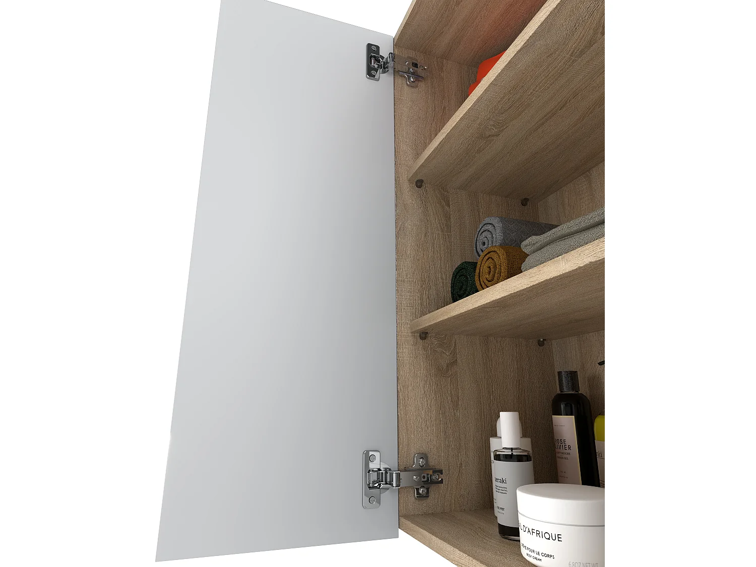 Armoire murale Chêne Sonoma Blanc 60 cm – Meuble haut et colonne pour salle de bain