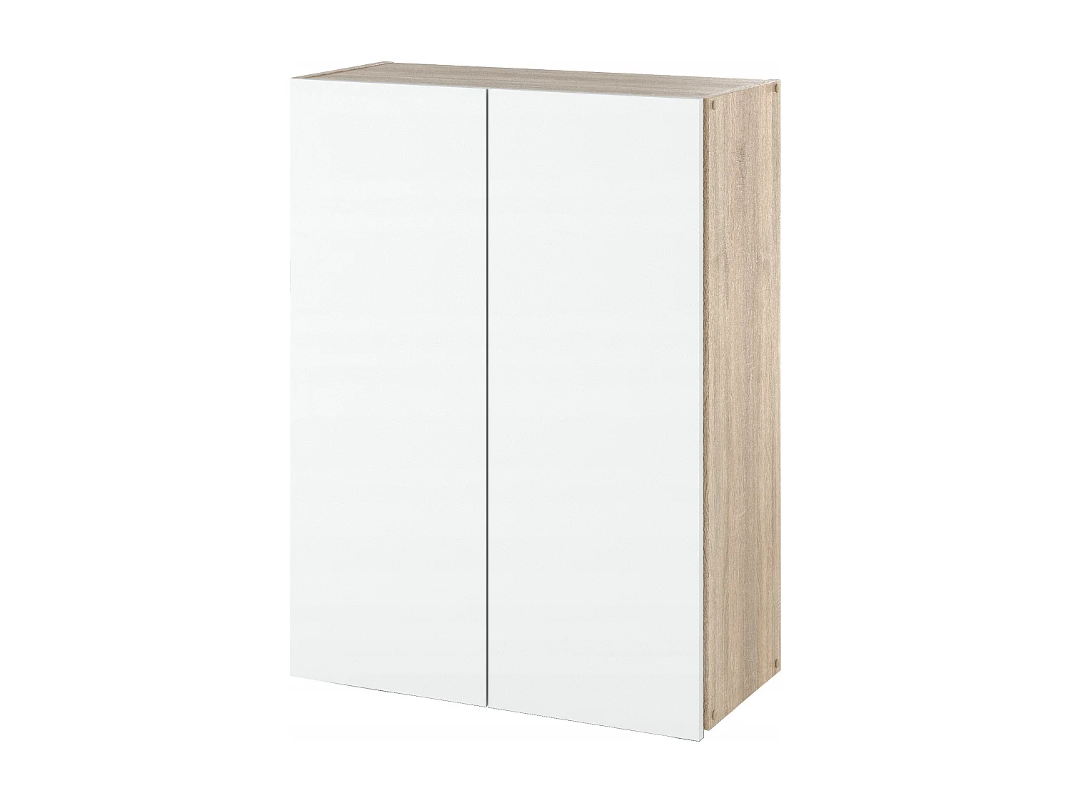 Armoire murale Chêne Sonoma Blanc 60 cm – Meuble haut et colonne pour salle de bain