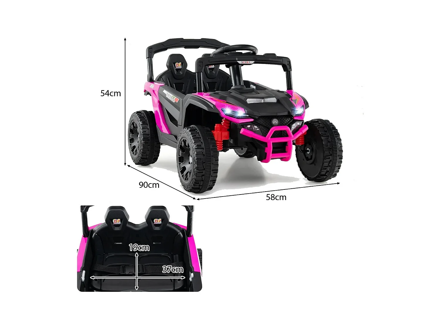 Bambini 12V auto elettrica con telecomando elettrico UTV Truck Kids Car Kids Vehicle
