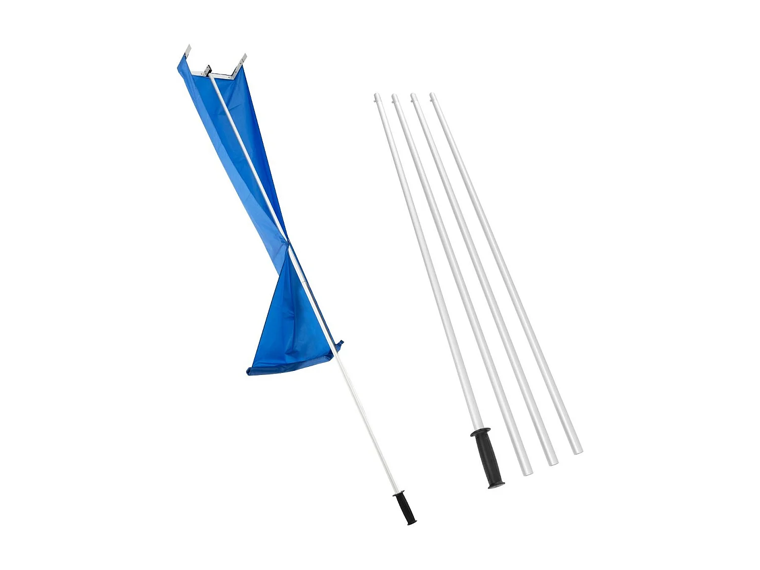 Râteau à Neige pour Toit avec 4 Tiges d'Extension 170-608 cm Déneigement de Toit en Aluminium pour Maison Véhicule