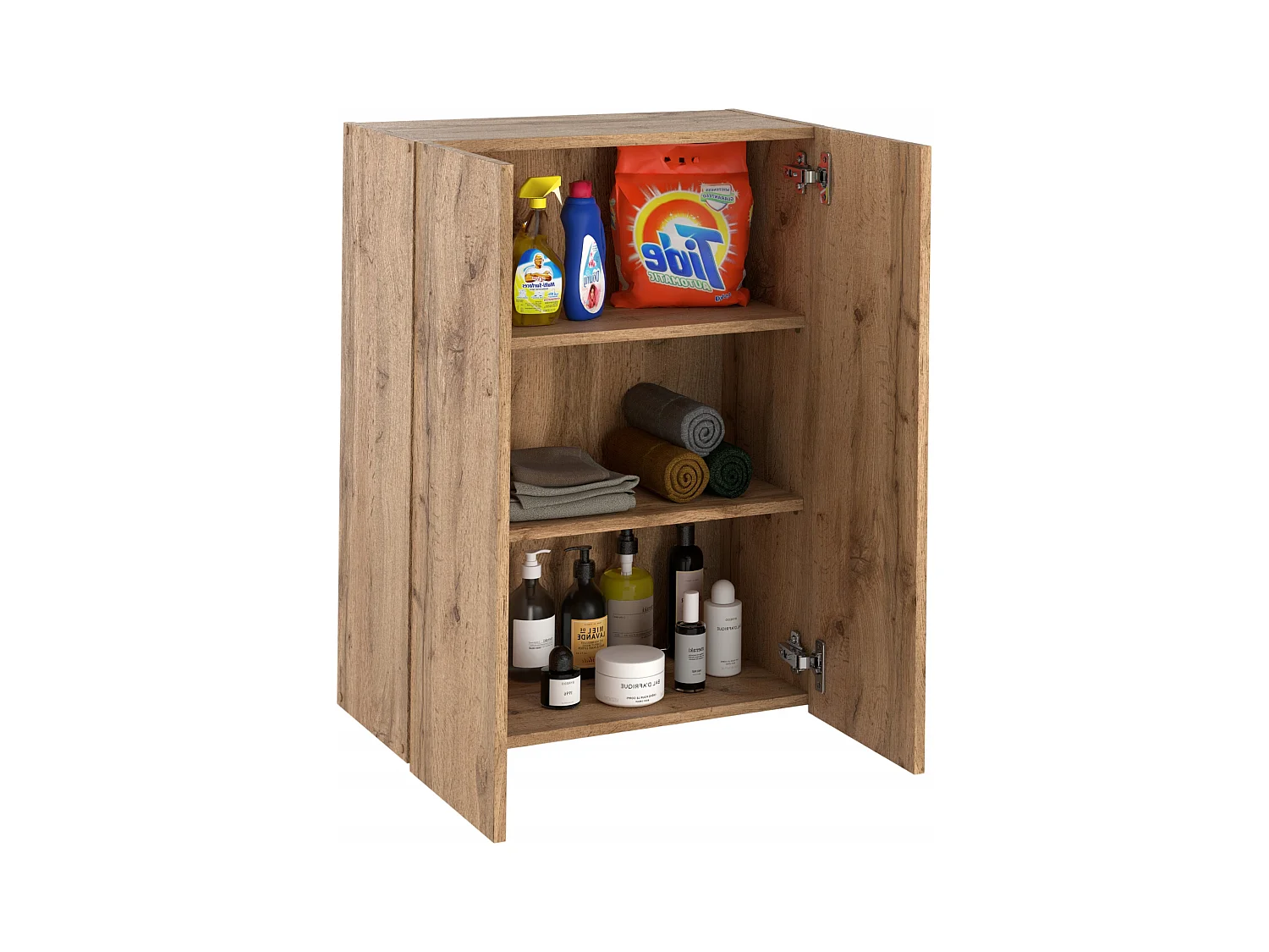 Armoire murale Chêne Wotan 60 cm – Meuble haut et colonne pour salle de bain