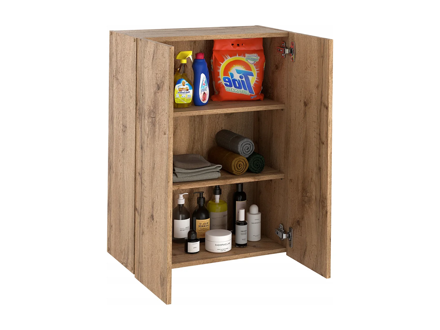 Armoire murale Chêne Wotan 60 cm – Meuble haut et colonne pour salle de bain